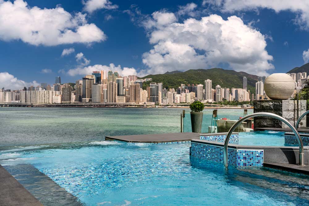 Regent Hong Kong's swimming pool has Victoria Harbour views