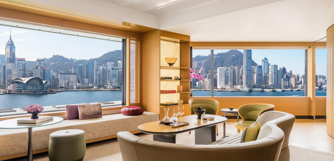Hong Kong’s Victoria Harbour view from Regent Hong Kong suite