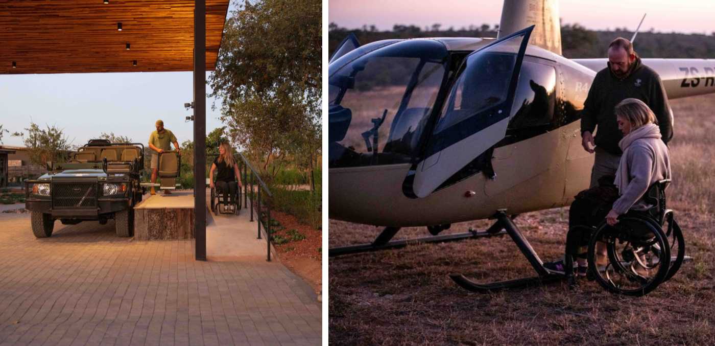 A wheelchair accessible drive viewer | a wheelchair accessible helicopter