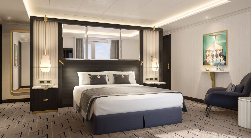 Cunard Queen Anne Queens Grill bedroom