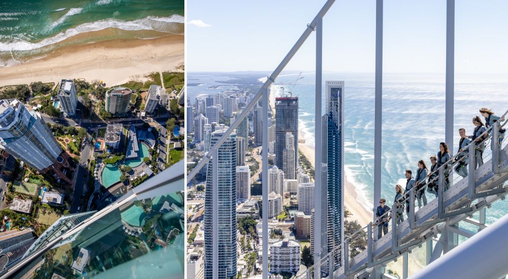 Aerial view of gold coast city