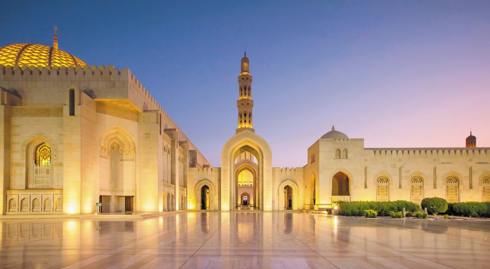new voyages - Grand Continental Sojourn_SS_Sultan Qaboos Grand Mosque, Muscat, Oman, Islamic Architecture