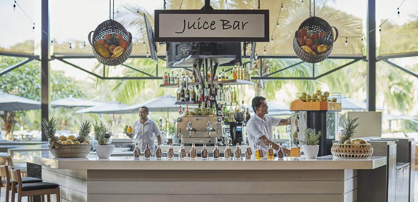 Juice bar at Four Seasons Costa Rica