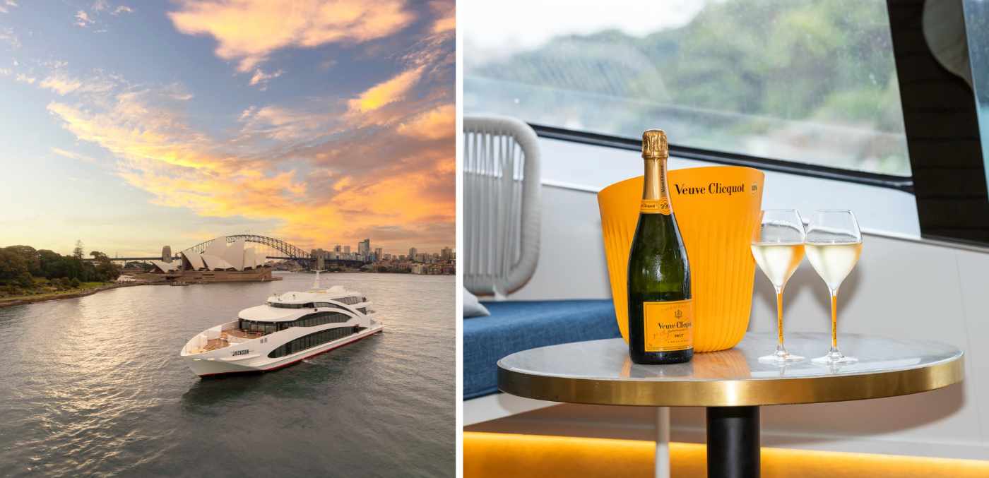 Veuve Clicquot in the Sun onboard The Jackson