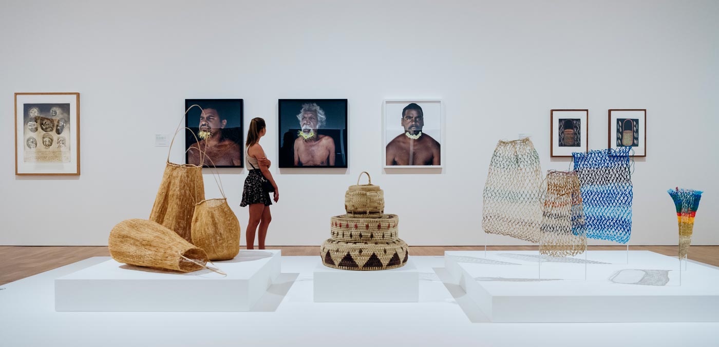 Browsing art at the Queensland Art Gallery | Gallery of Modern Art