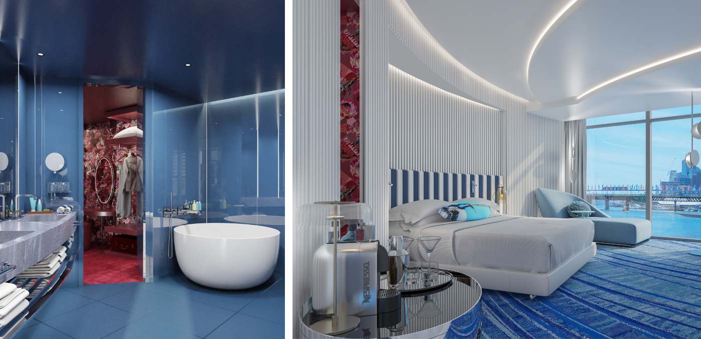 Renders of the Sydney suites at W Sydney