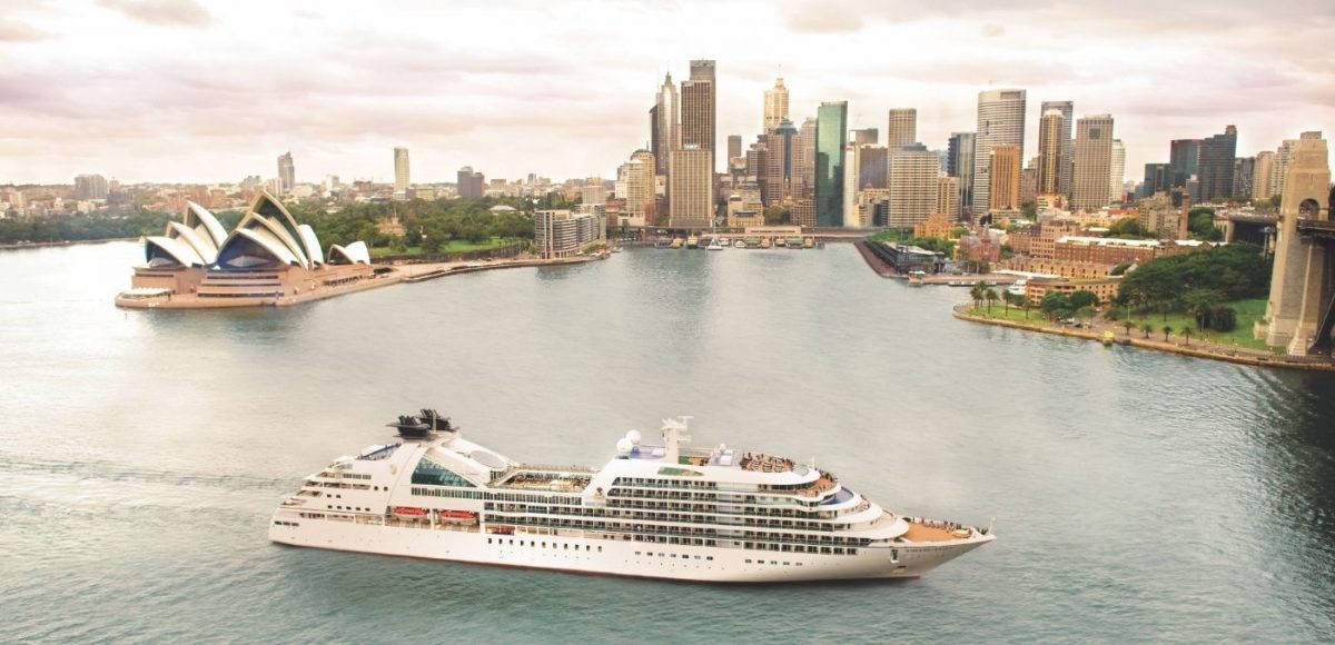 Seabourn cruise ship in Sydney Harbour
