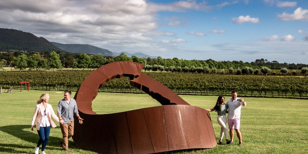 The sculpture walk at Winmark Wines